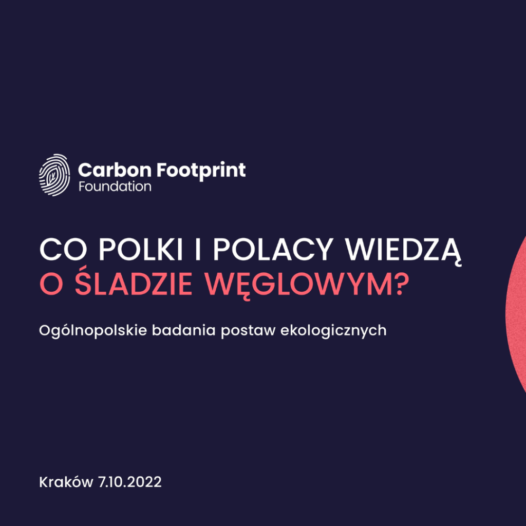 Raport „Co Polki i Polacy wiedzą o śladzie węglowym?”